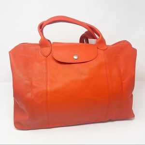 Longchamp Le Pliage Cuir Large Leather NEW